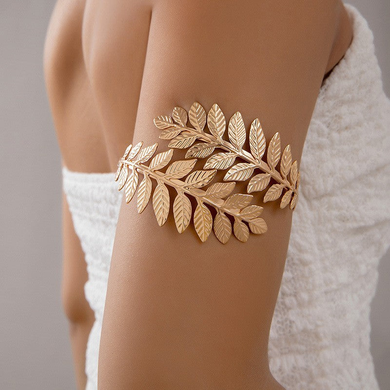 Floral Open Arm Cuff Bracelet Geometric Punk Style Beach Party Jewelry