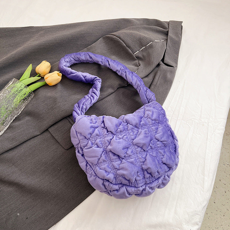 Trendy Velvet Cloud Bag Small Shoulder Bag