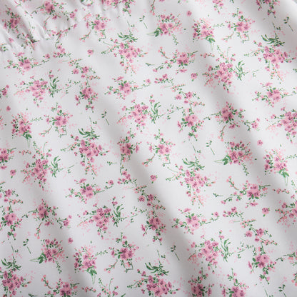 Floral Maxi Dress V-Neck Short Sleeve Elegant Casual