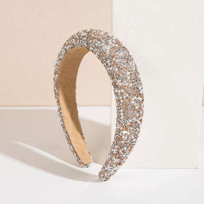 Trendy Pearl Hairband With Rhinestones for Women