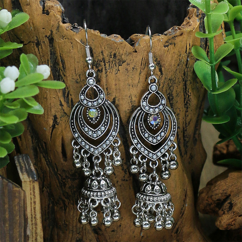 Fashionable Bohemian Long Earrings with Geometric Design