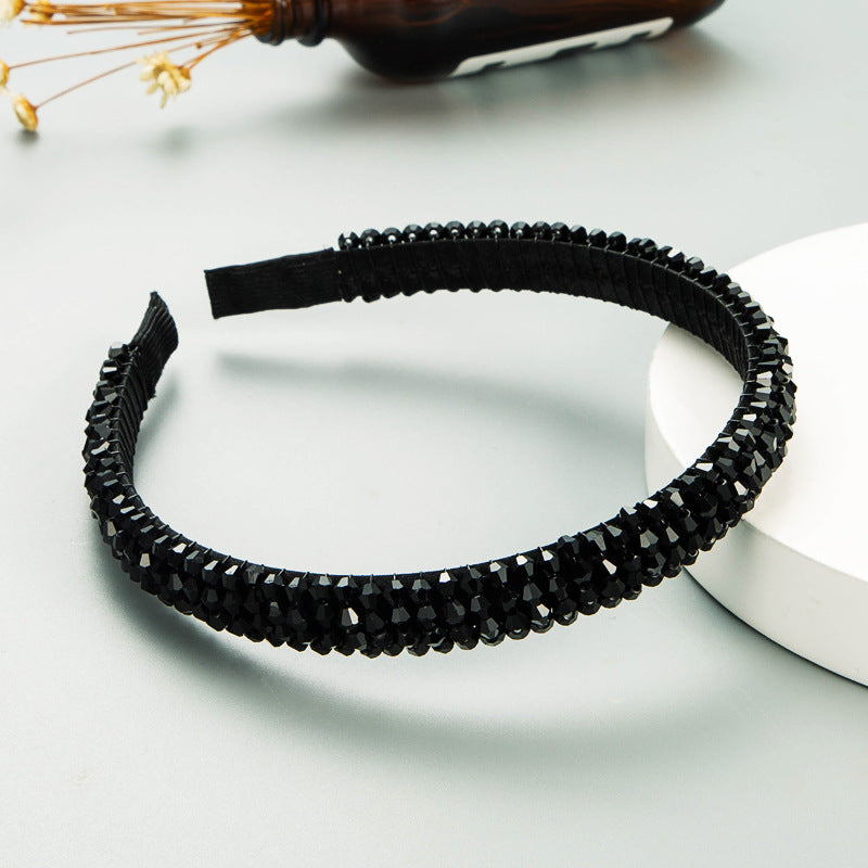 Woven Crystal Headband for Women Stylish Chic Hair Accessory