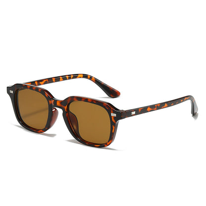 Classic Square Narrow Frame Plastic Sunglasses Trendy Gradient UV400 Protection