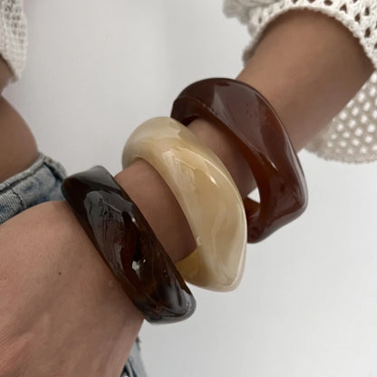 Geometric Acrylic Bangle Bracelet Trendy Ins Style For Women