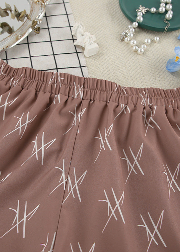 Satin Bralette And Shorts Set With Adjustable Straps