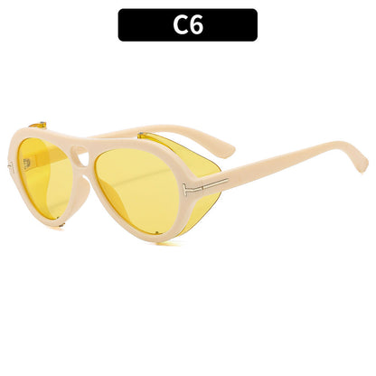 Trendy Double-Bridge UV400 Sunglasses Oversized Retro Style