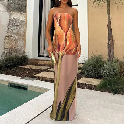 Elegant Floral A-Line Dress for Women