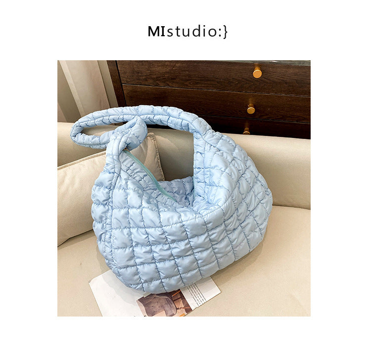 Chic Cloud Shoulder Bag Stylish Large Capacity Nylon Tote