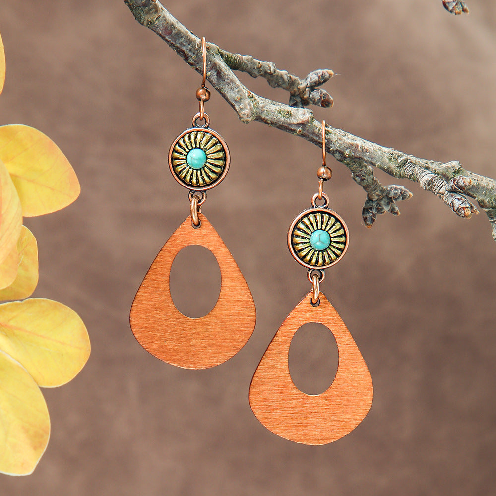Bohemian Geometric Metal Earrings Creative Design for Women