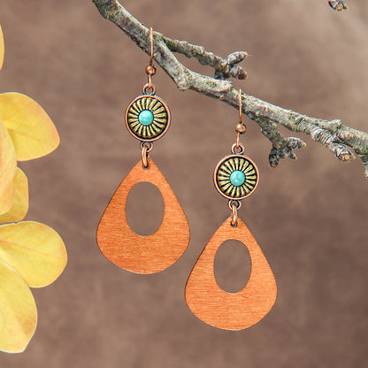 Bohemian Geometric Metal Earrings Creative Design for Women