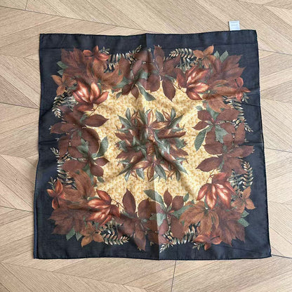 Vintage Collage Print Silk Square Scarf