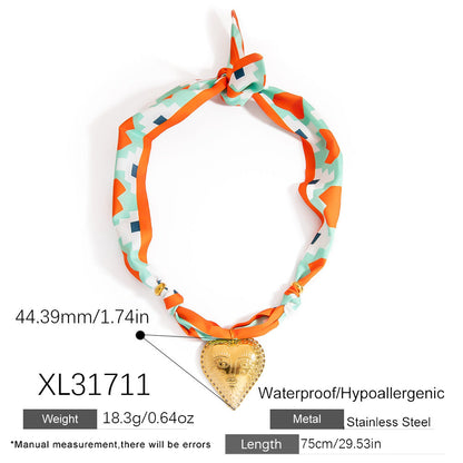 Dopamine Sunflower Pendant Necklace and Bracelet Set - Stainless Steel