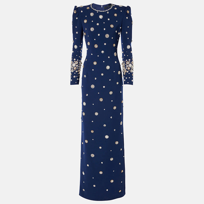 Beaded Bodycon Maxi Dress Elegant Stylish