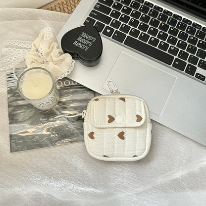 Mini Bluetooth Earphone Organizer Wallet with Floral Design