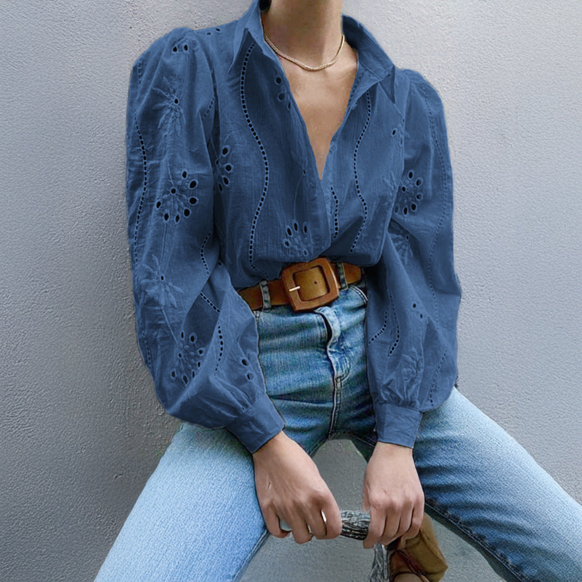 Fashionable Loose Fit Hollow Out Cardigan Top for Women