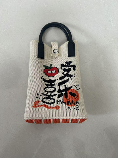 Fashionable Simple Knit Crossbody Phone Bag