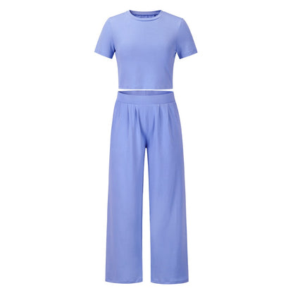 Fashion Suit Short-Sleeved T-Shirt+Trousers Two-Piece