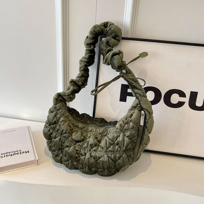 Trendy Velvet Cloud Tote Bag Soft Casual Shoulder Bag