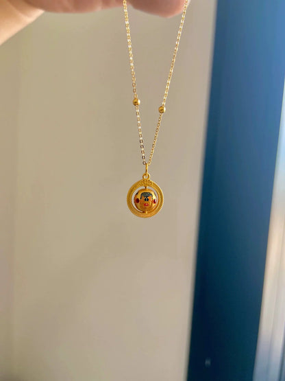 Zakiram Pendant, Collarbone Chain, Tibetan God Of Wealth, National Style Woman Necklace Bracelet