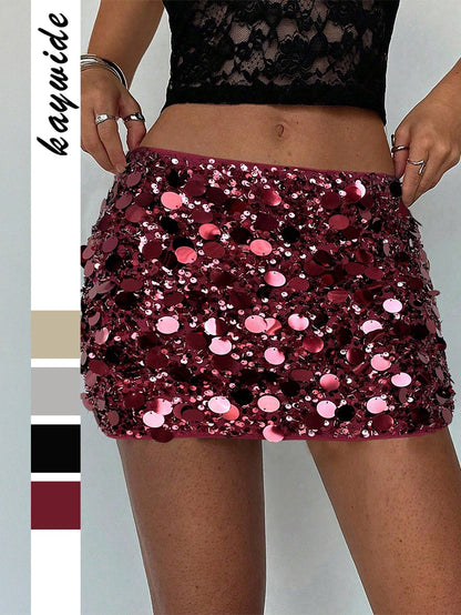 Elegant Sequin Bodycon Skirt for Women