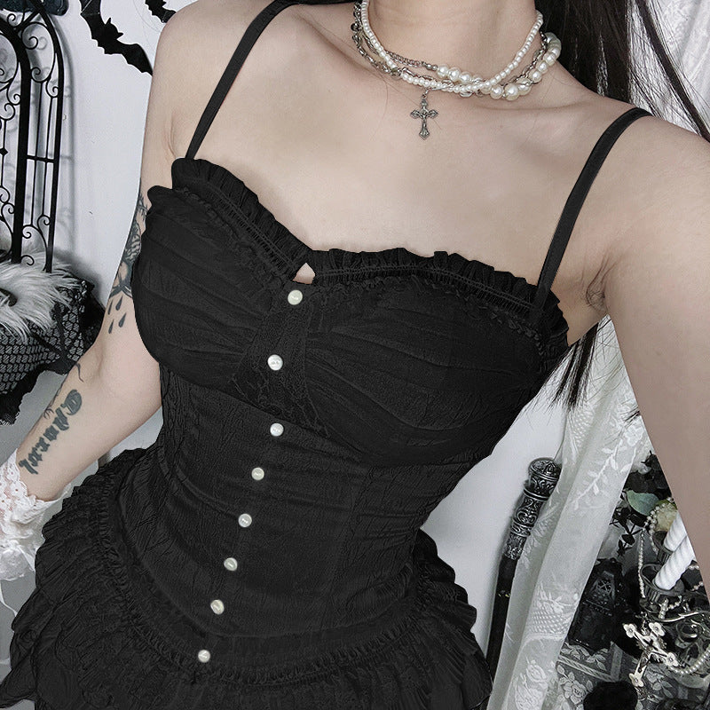 Ballet-Inspired Lace Camisole Top for Street Style