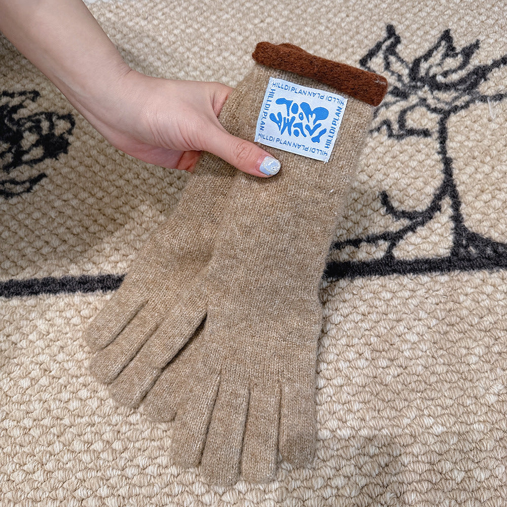 Winter Thermal Soft Touchscreen Wool Long Gloves