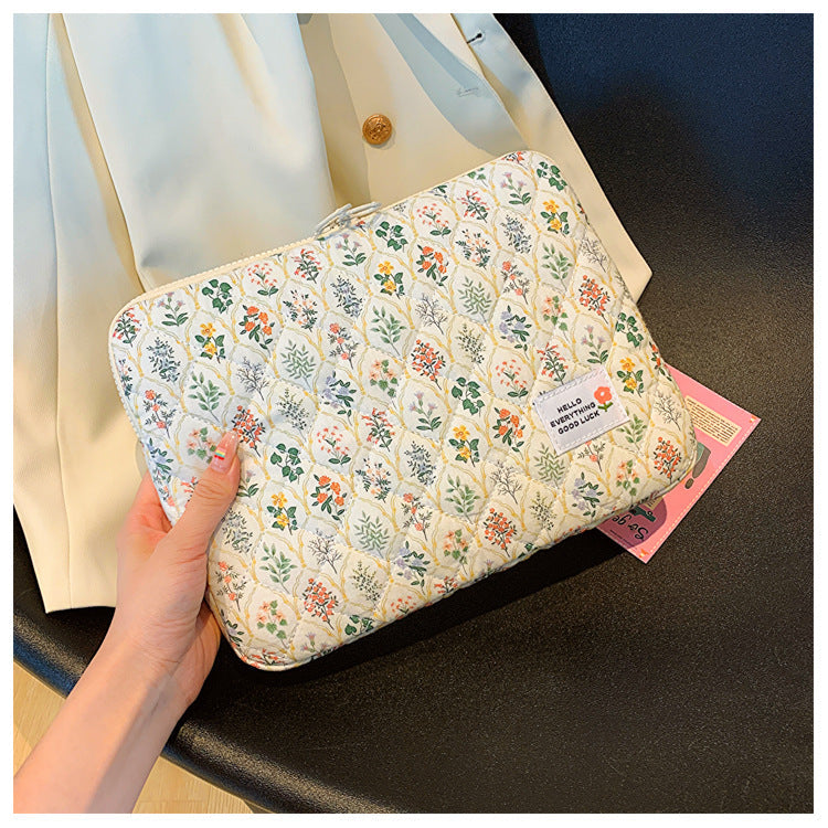 Flower Love Print Cute Laptop Ipad Bag