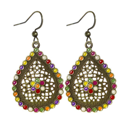 Bohemian Style Dangle Earrings Fashionable Colorful Vacation Accessories