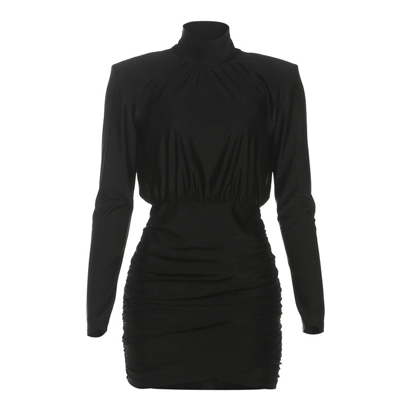 New Casual High Neck Bodycon Dress