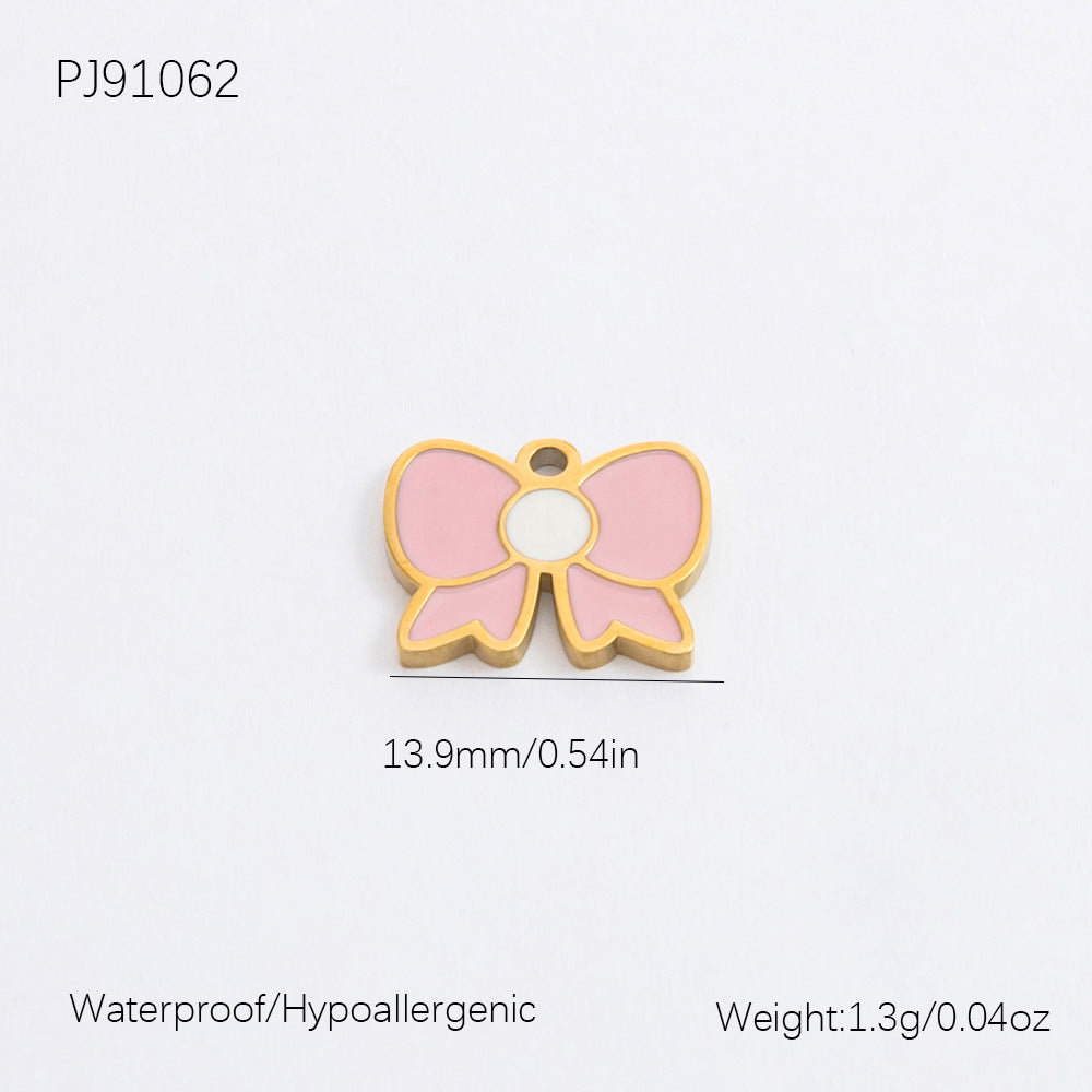Heart-Shaped 18K Gold Stainless Steel Pendant Necklace