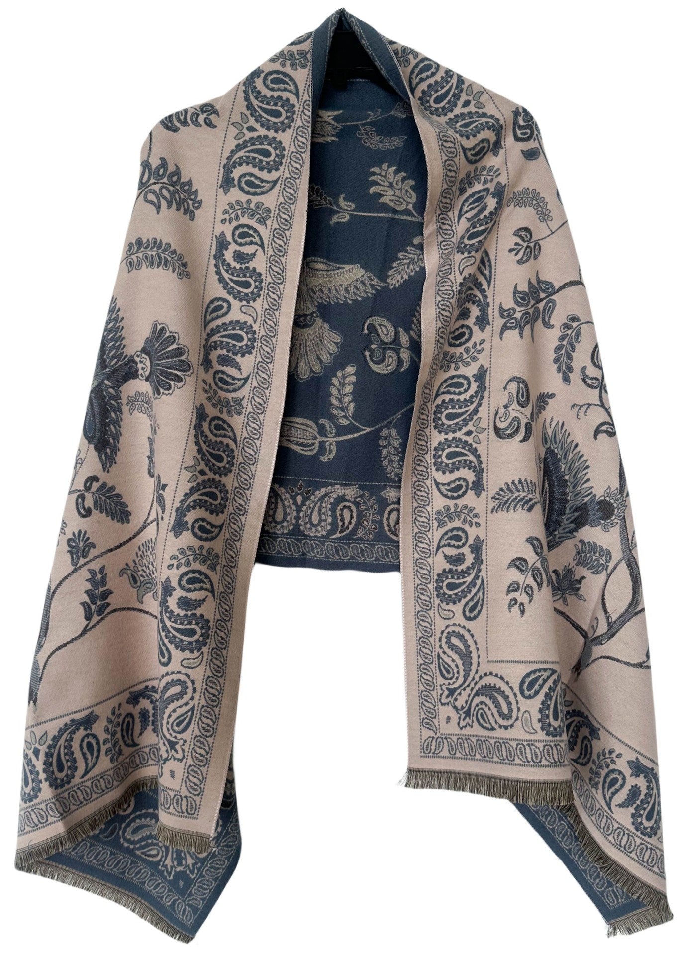 Soft Jacquard Cashew Flower Shawl Winter Scarf