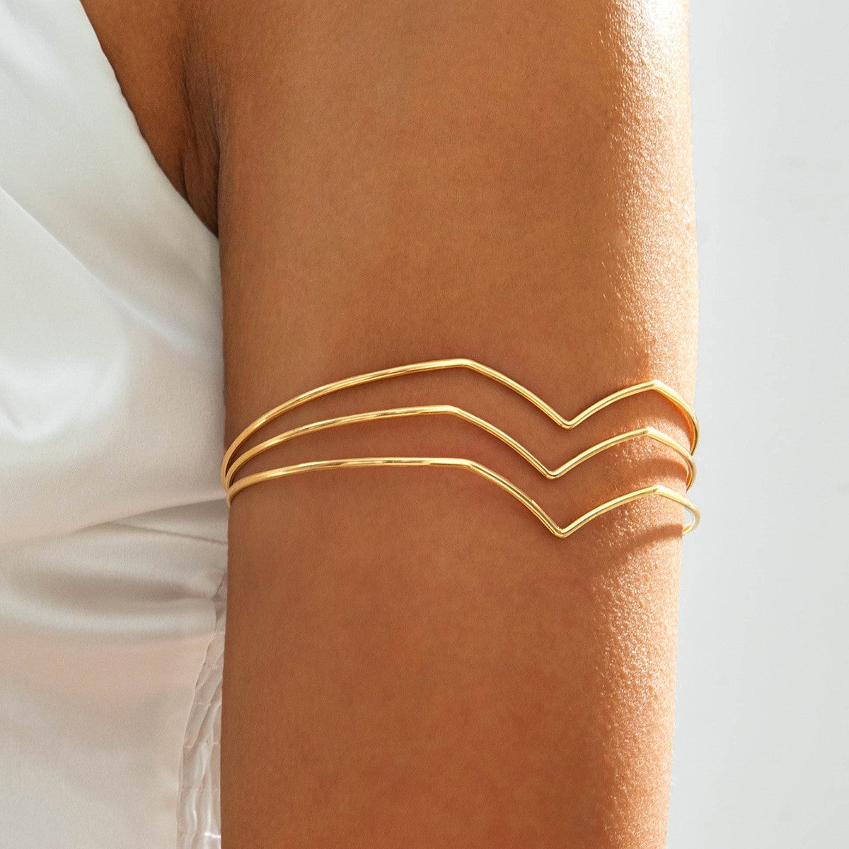 Floral Open Arm Cuff Bracelet Geometric Punk Style Beach Party Jewelry