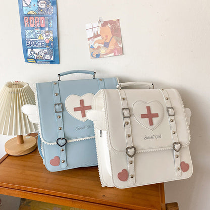 Cute Sweet Anime Backpack With Angel Wings