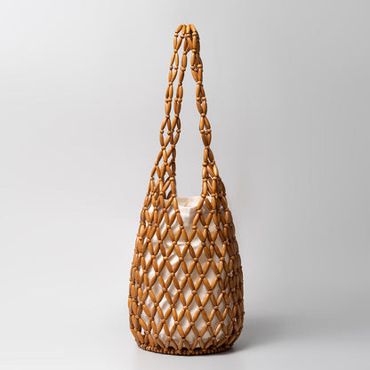 Hallow Wooden Bead Handmade Bags