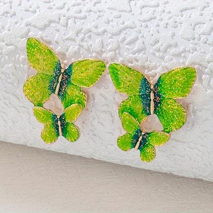 Colorful Floral Statement Earrings Handmade Resin Dangle Earrings