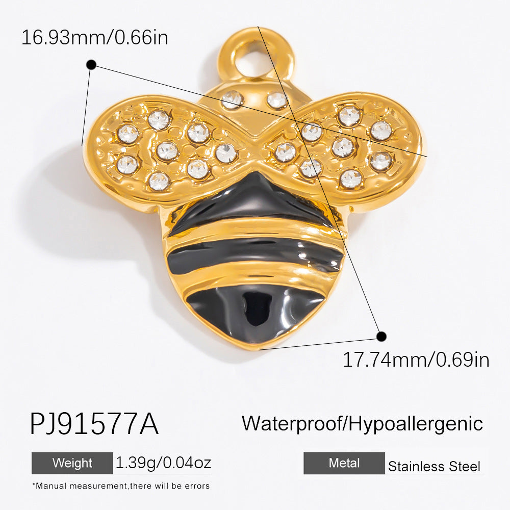 Butterfly And Bee DIY Jewelry Accessories Fashion Stainless Steel Bracelet Necklace