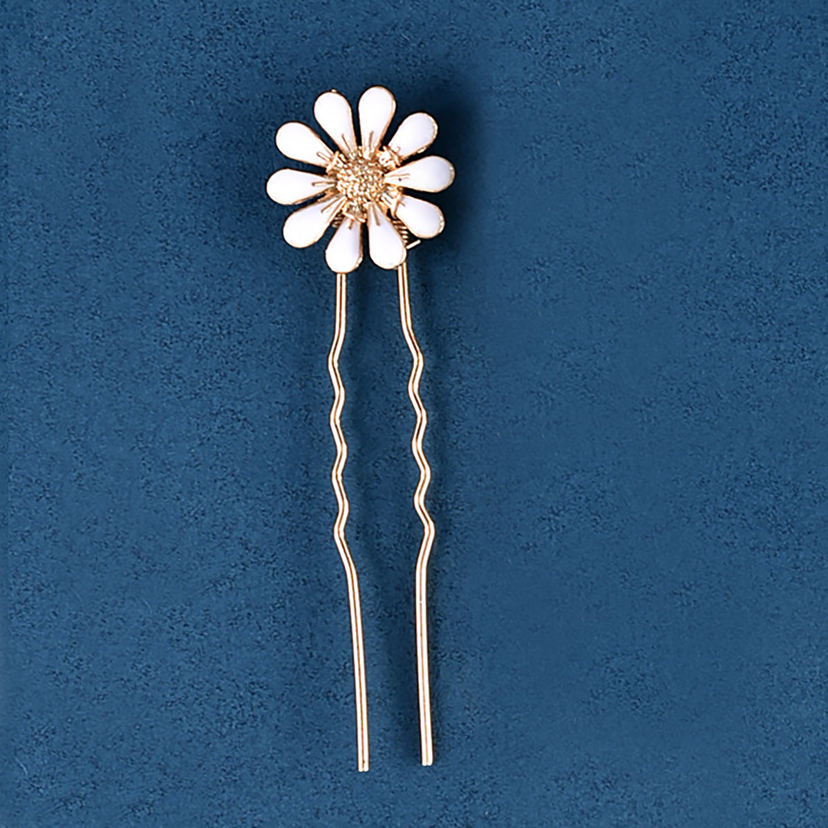 Bridal Hair Accessories Handmade Pearl Daisy Hairpins U-Shaped Hair Forks