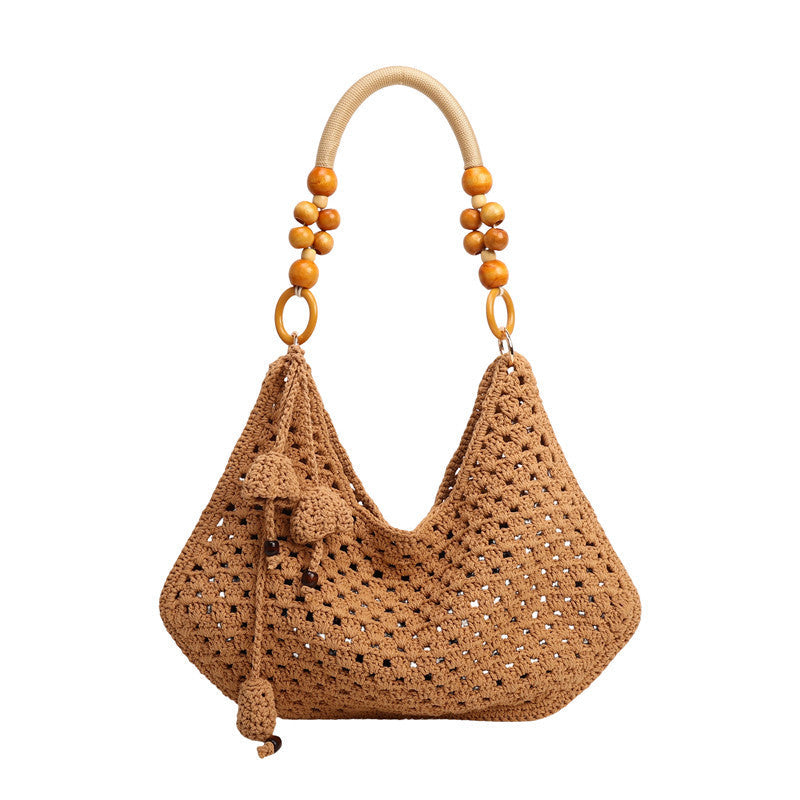 Trendy Knitted Tote Bag - Casual Large Capacity Weaved Purse