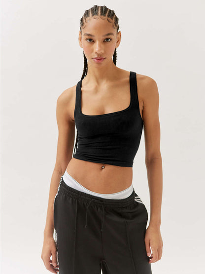 Women's Y2K Style Slim-Fit Solid Color Tank Top