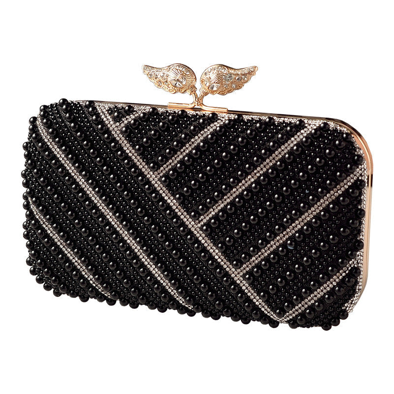 Trendy Pearl Evening Clutch Bag Stylish Party Handbag