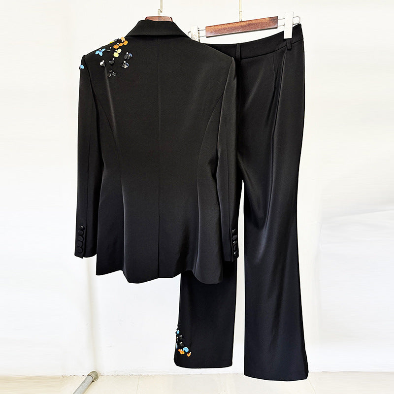 Colorful Sequin Blazer Pants Set