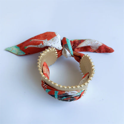 Vintage Matte Gold Open Bangle Bracelet