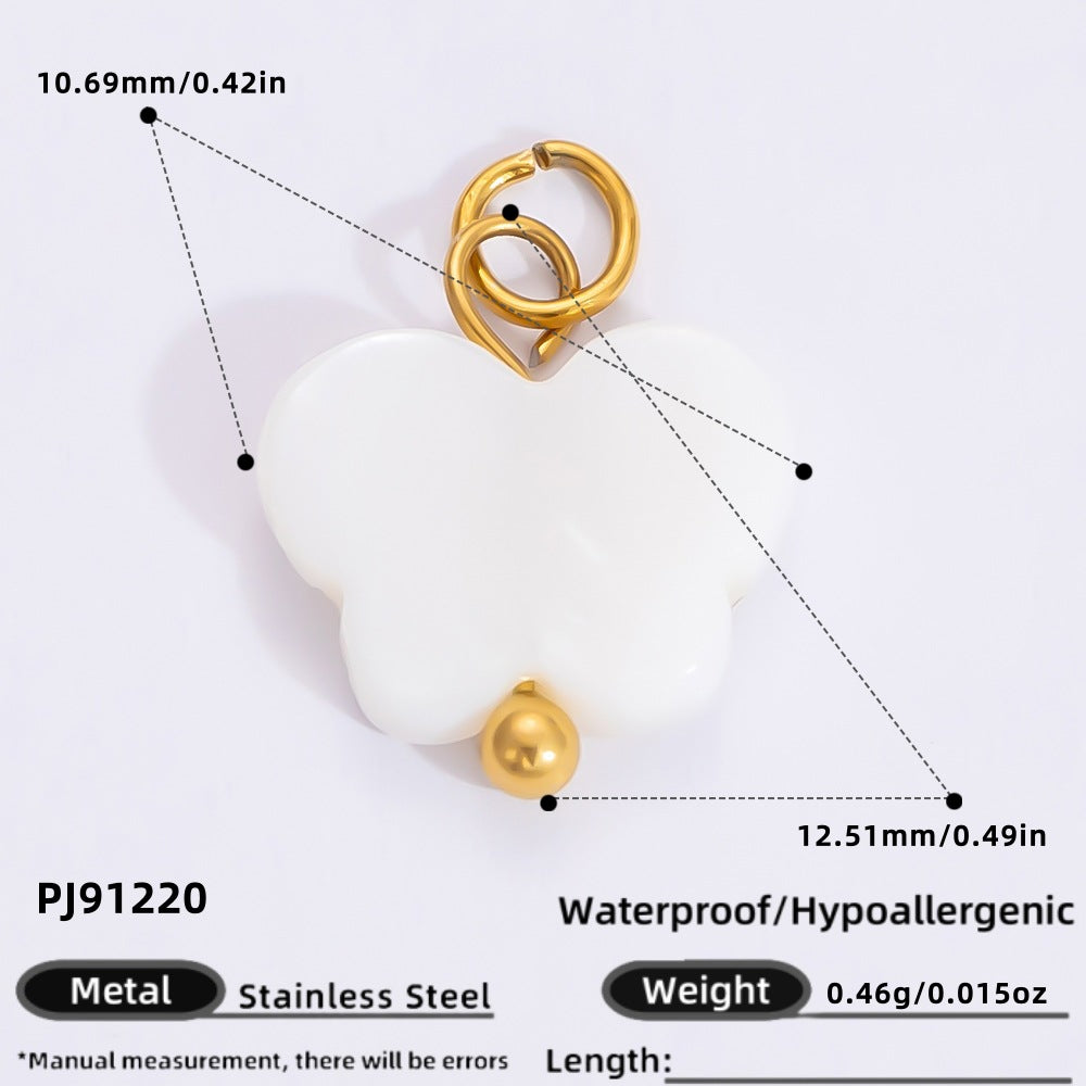 18k Gold Plated Stainless Steel DIY Jewelry Accessories Trendy Bracelet Necklace Charms