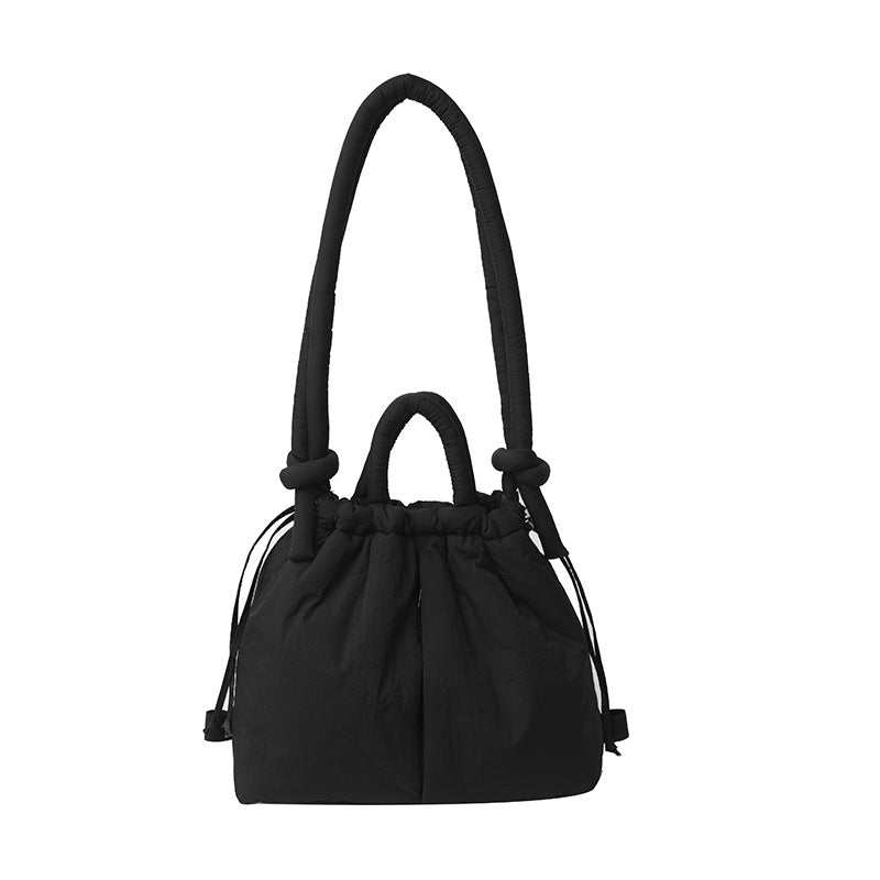 Solid Color Puffer Portable Backpack
