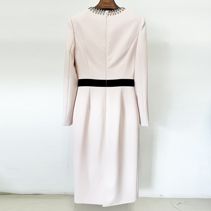 Color Block Long Sleeve Dress