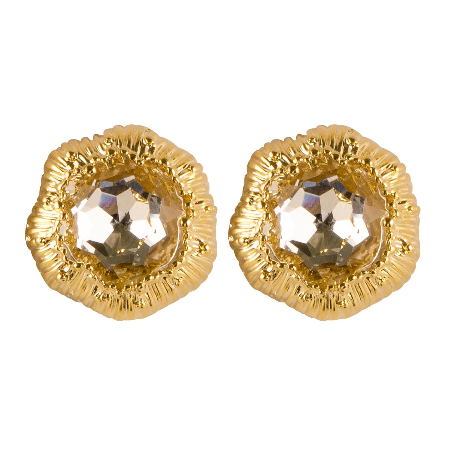 Geometric Zirconia Stud Earrings Stylish Silver Needle Earrings
