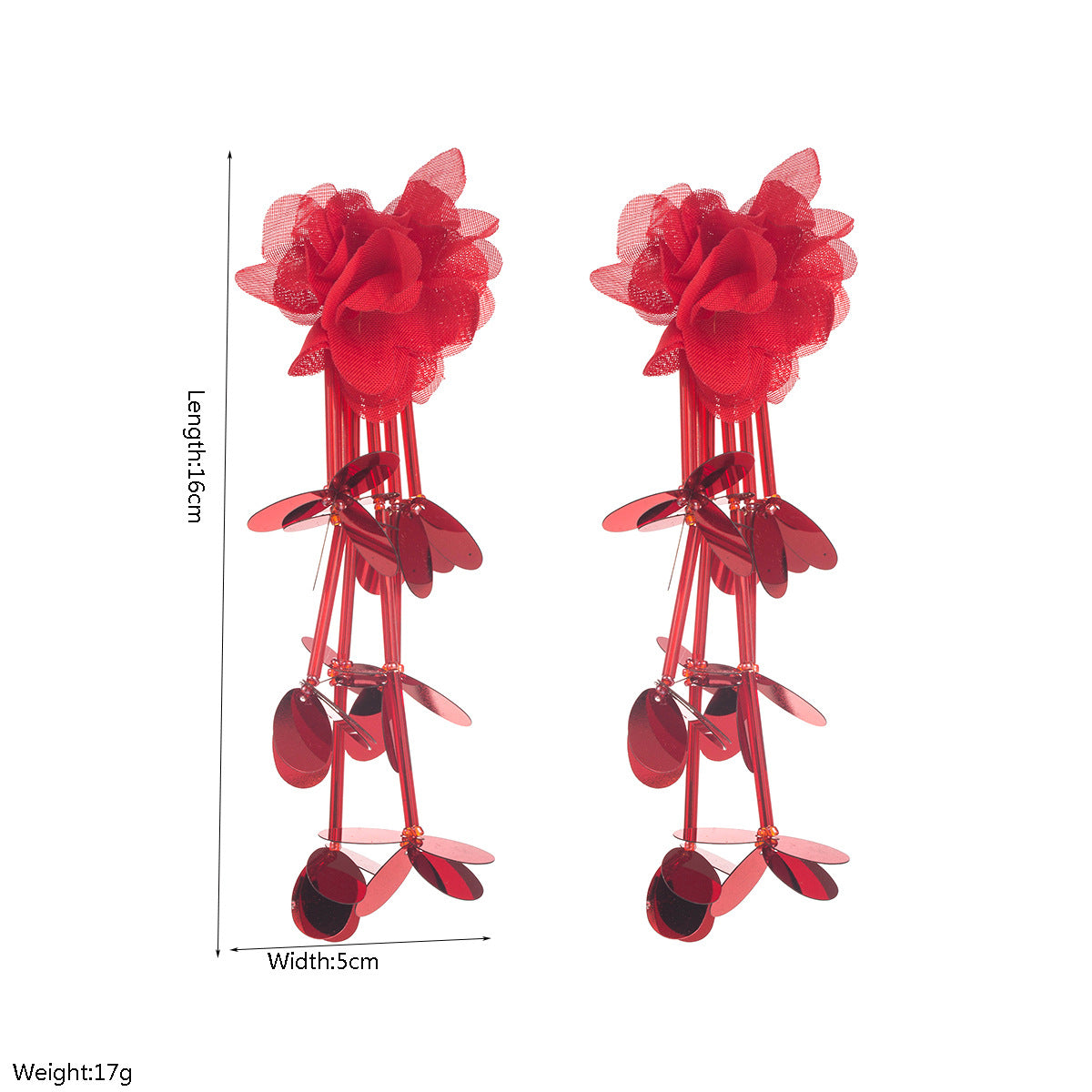 Trendy Floral Tassel Drop Earrings for Women