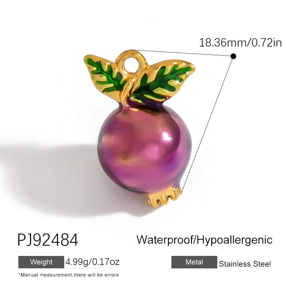 DIY Stainless Steel Jewelry Accessories Colorful Shell Pendant