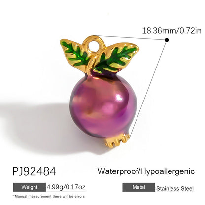 DIY Stainless Steel Jewelry Accessories Colorful Shell Pendant