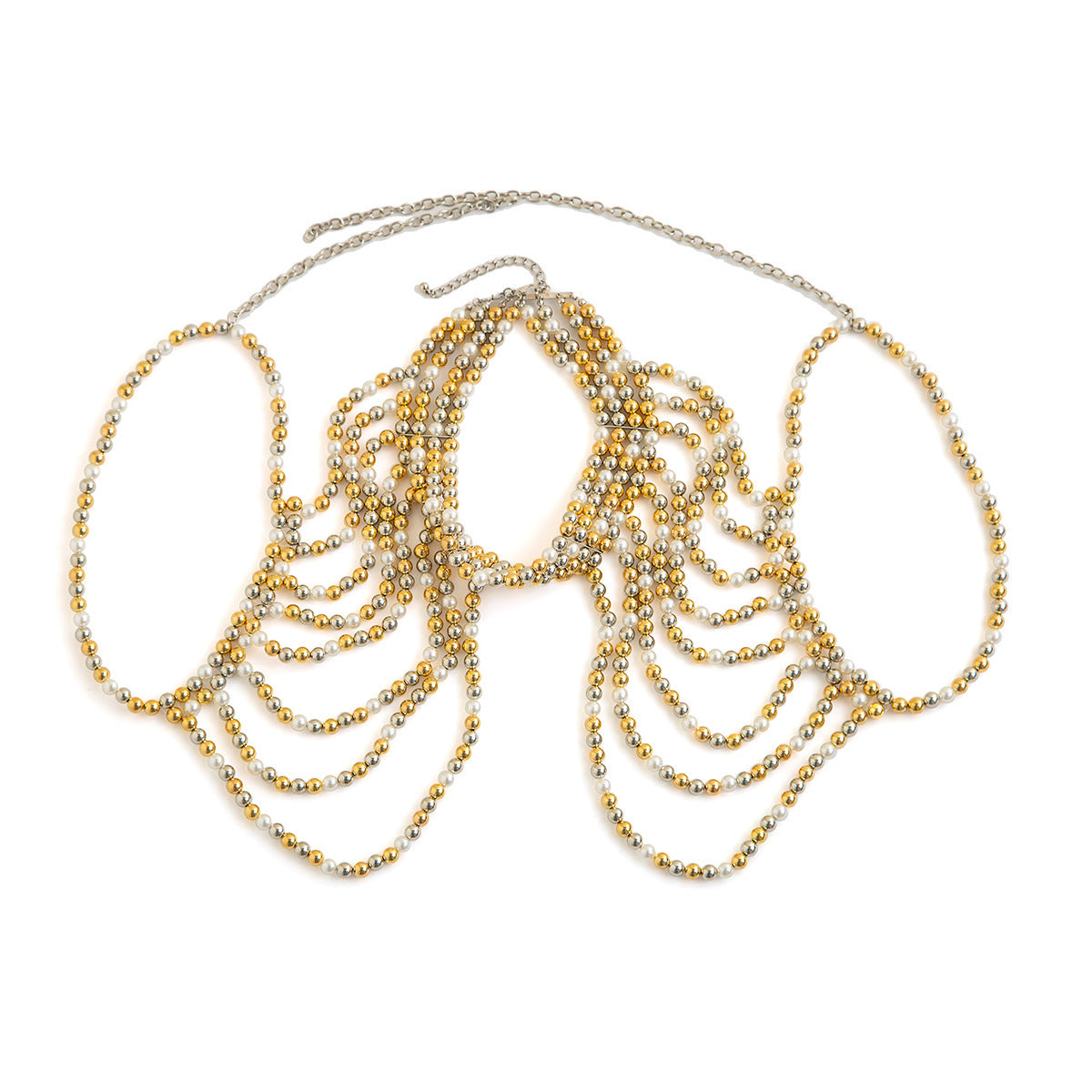 Elegant Multi-Layer Pearl Shoulder Chain For Women